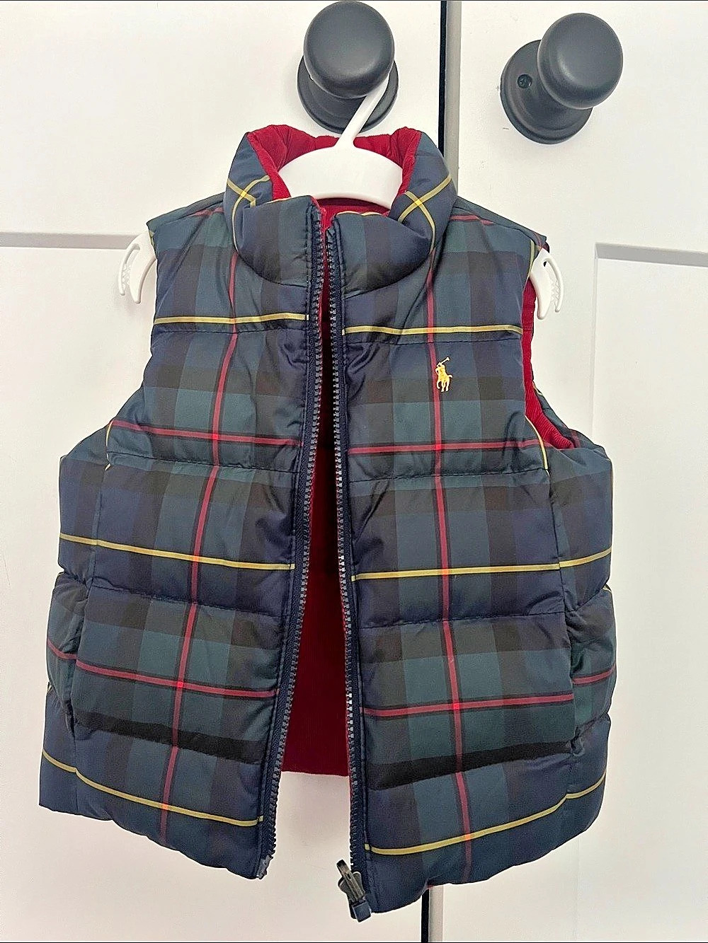 Polo Ralph Lauren Reversible Plaid Down Puffer Vest Puffer Vest Boys 3T